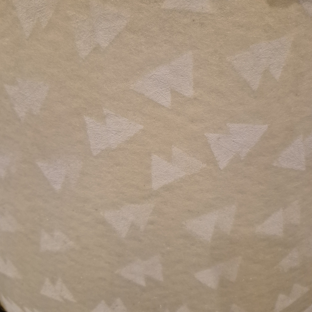 Geometric Patterned Beige Lampshade - Picture 3 of 4